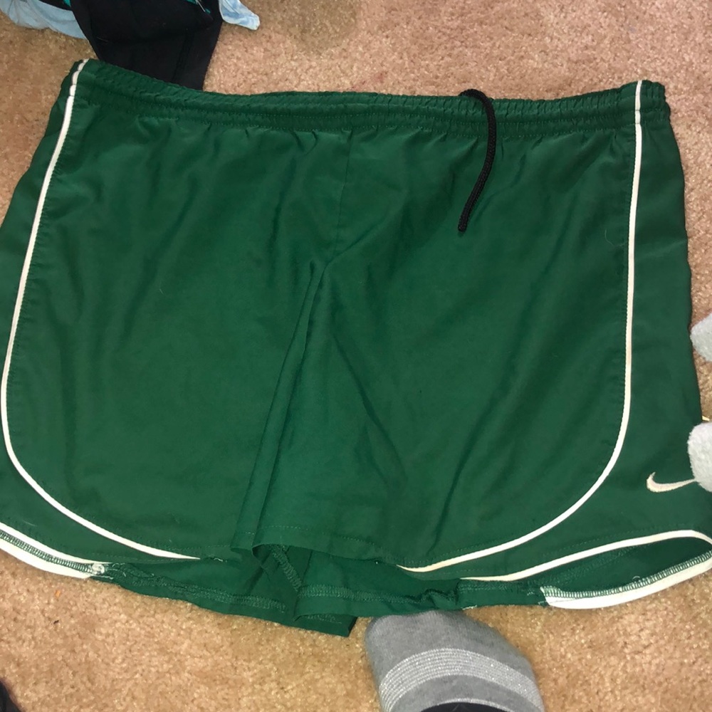 Green Nike shorts